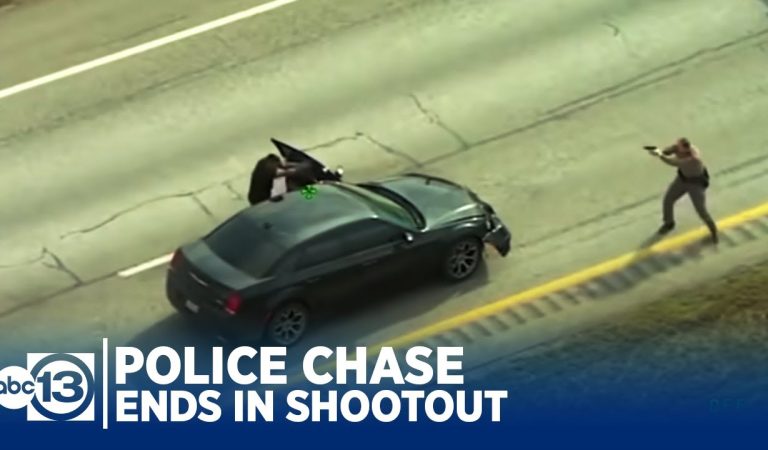 WILD VIDEO: Police chase ends in shootout | Texas DPS