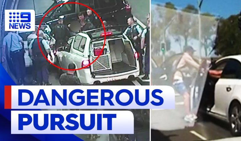 Dramatic police chase leaves trail of destruction across Sydney | 9 News Australia