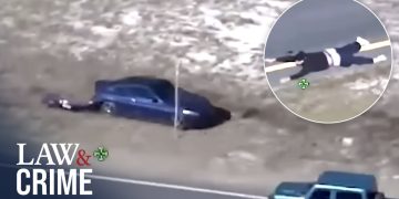 Car chase ending with police capture scene.