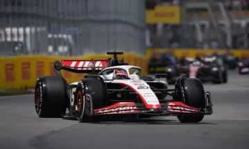 Formula 1 car racing on track