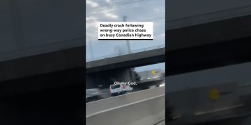 Police chase ends in deadly crash on highway.