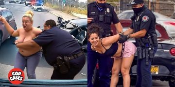 Police arresting individuals during street incident.