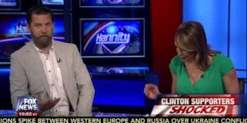 Hannity show discussing Clinton supporters, shocked reaction.