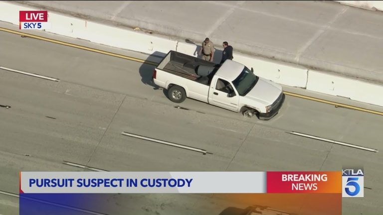 Police arrest suspect after highway chase.