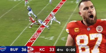 Football game, close score, final seconds, dramatic play.