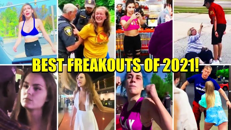 Collage of dramatic public freakouts, 2021.