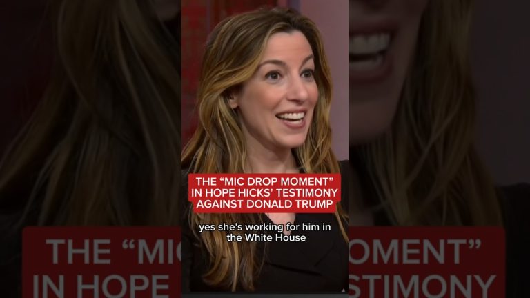 Woman discussing mic drop testimony moment.