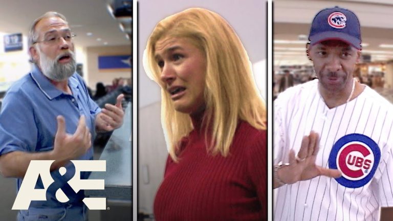 Three people in tense situations at an airport.
