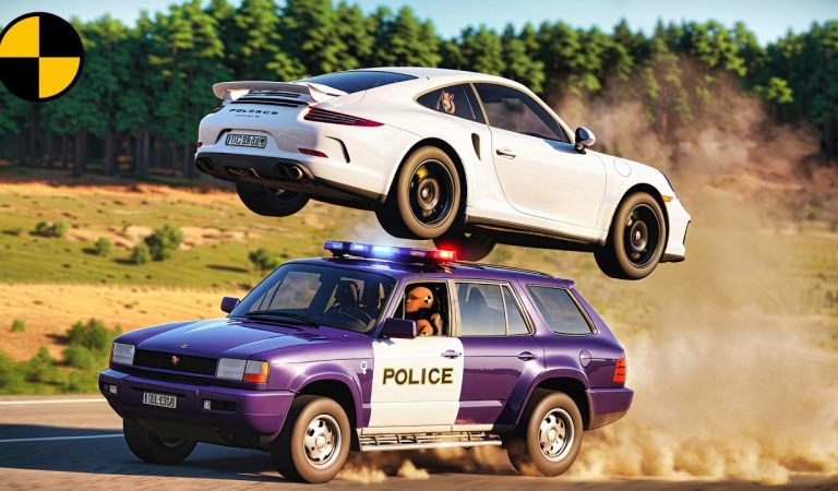 Epic Police Chase Stunts Compilation #1 in BeamNG.Drive