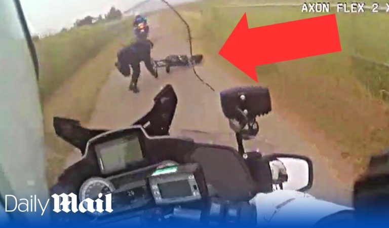 Police chase down man going 100km/h on e-scooter after he crashes