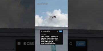 Helicopter crash news headline on CBS News site.