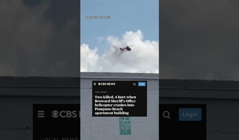 Police helicopter crashes into Florida apartment, killing 2 #shorts