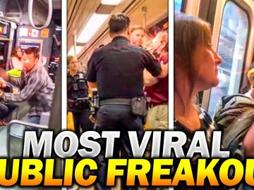 People arguing on public transport, viral incident.