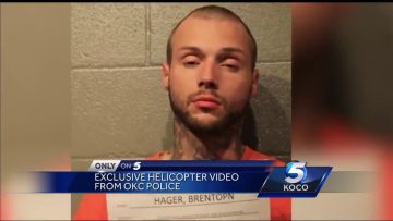 News report on police helicopter video footage briefing.