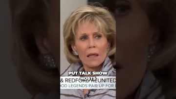 Woman on TV talk show wearing earrings, caption overlay.