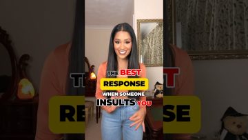 Smiling woman explains responding to insults.