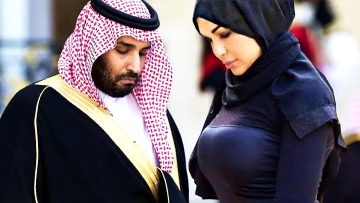 Middle Eastern man and woman in traditional attire.