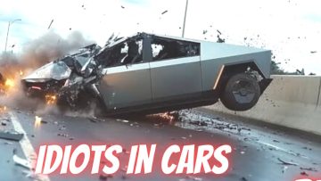 Car crash explosion on highway scene
