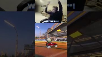 Gamer reacting to Rocket League gameplay fail.