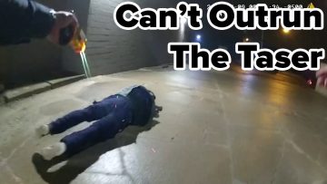 Person tased on ground during chase