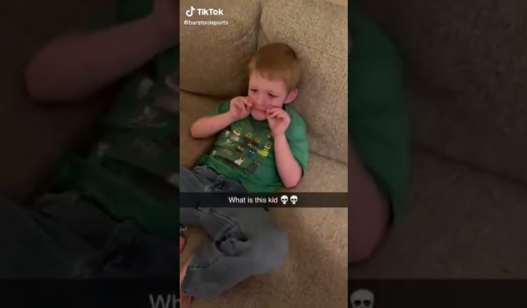 Kid possessed by amongus