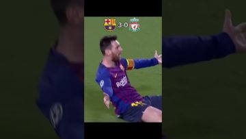 Barcelona player celebrating goal against Liverpool, 3-0.