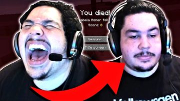 Gamer reacts to Minecraft game over screen.