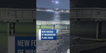 Washington plane crash footage over water