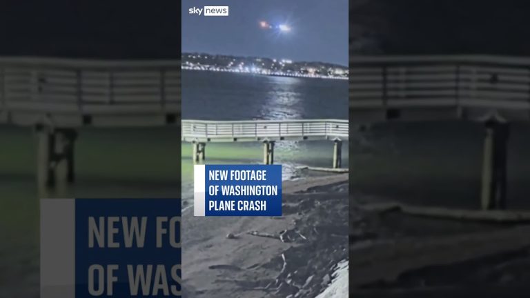 Washington plane crash footage over water