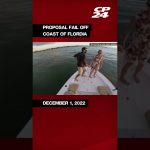 Couple on boat, proposal fail, Florida coast
