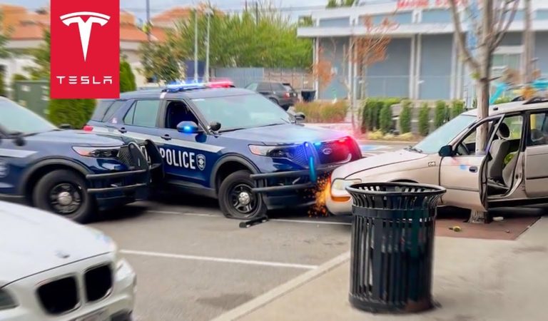 INSANE POLICE CHASE CAUGHT ON TESLA DASHCAM!