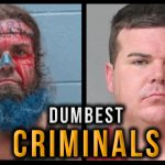 Images of unusual criminals labeled dumbest.