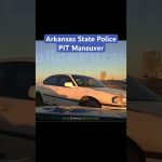 Arkansas police PIT maneuver on highway.