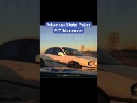 Arkansas police PIT maneuver on highway.