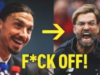 Smiling man and angry shouting man with text.