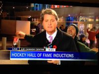Reporter live at Hockey Hall of Fame event.