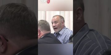 Man speaking during a courtroom discussion on Court TV.