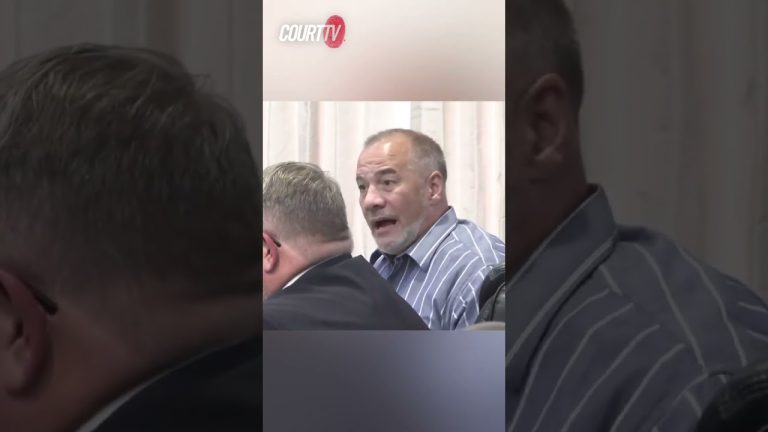 Man speaking during a courtroom discussion on Court TV.
