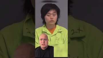 Person in green jumpsuit and another person talking.