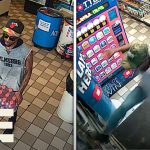 Convenience store security footage shows shopper taking drinks.
