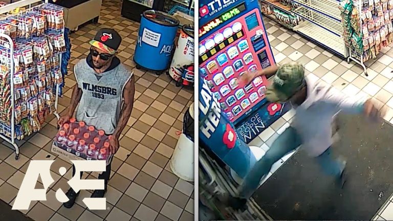 Convenience store security footage shows shopper taking drinks.