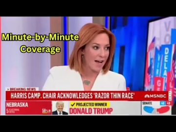 MSNBC election coverage discussing razor-thin race.