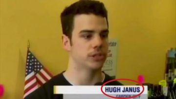 Man interviewed with USA flag background.
