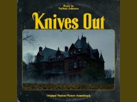 Knives Out soundtrack cover featuring a gloomy mansion.