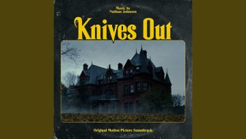 Knives Out soundtrack cover featuring a gloomy mansion.