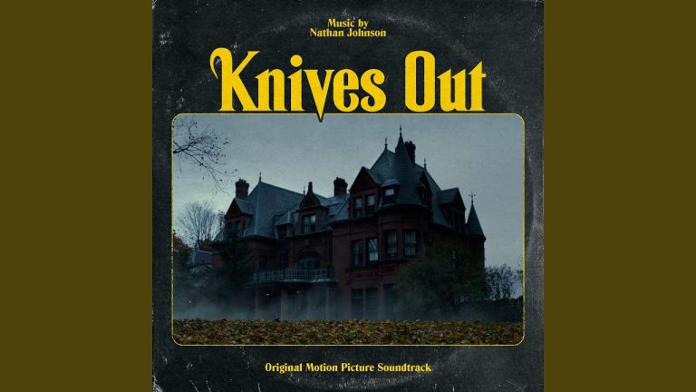 Knives Out soundtrack cover featuring a gloomy mansion.