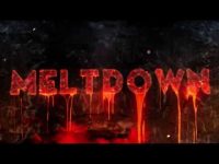 Meltdown text with fiery, dripping effect