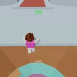 Roblox character climbing in obstacle course game