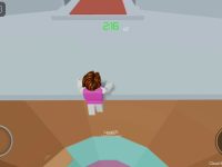 Roblox character climbing in obstacle course game
