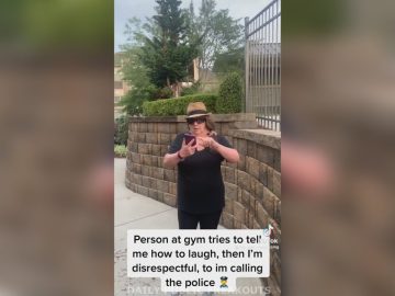 Person outdoors using phone, text overlay about police call.